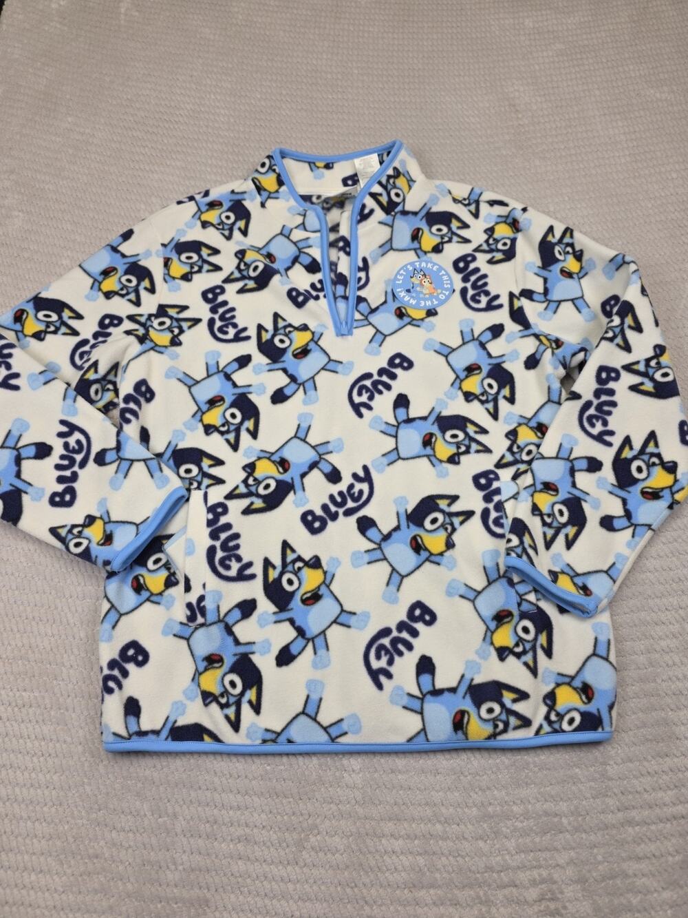 Bluey Fleece Womens XL Pullover Quarter Zip